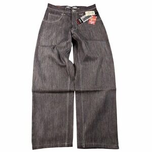 Y2K Southpole Ultra Baggy Black Denim Jeans 32x32 NWT Wide Leg Hip Hop Skate